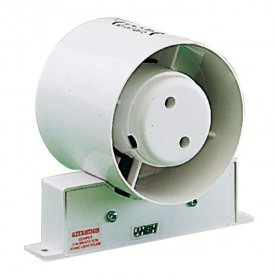 Aérateur de gaine Ø 100mm 90m³/h 20 w timer réglable de 1 à 20 mn