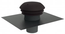 Chapeau de toiture, Ø 125 mm, PVC, pour rejet et aspiration d'air, ardoise