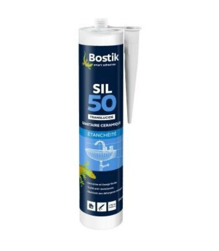 MASTIC SILICONE SANITAIRE SIL50 S Transp 310ml ref 30114320